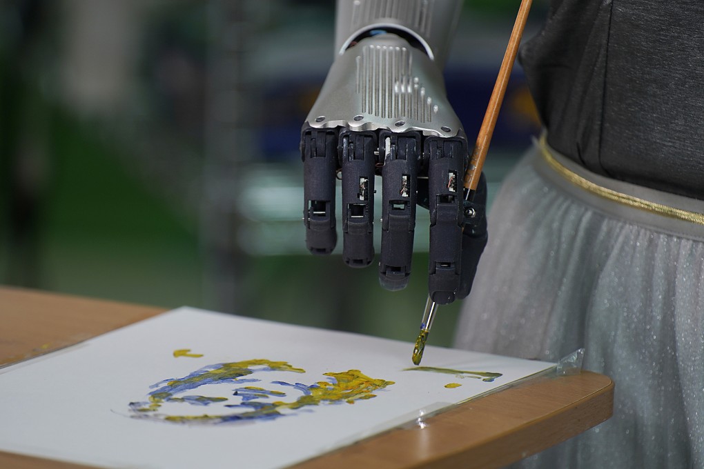 Sophia is a robot that can make art. In March, a digital work she created was sold for US$688,888 in the form of a non-fungible token (NFT). Photo: AP