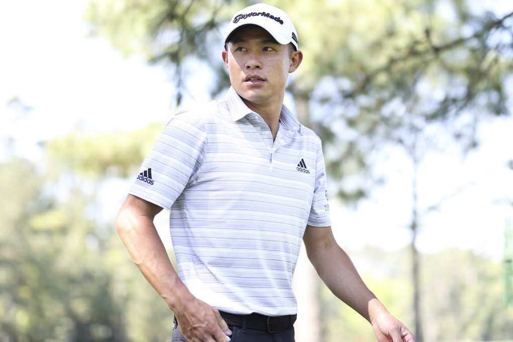 Collin Morikawa on the 15th tee box during a practice round at the 2021 Masters at Augusta National Golf Club in Georgia. Photo: EPA