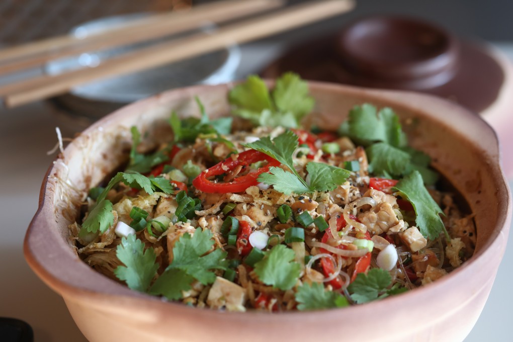 Susan Jung’s vegan glass noodles with tempeh and bean curd. Photography: SCMP / Jonathan Wong. Styling: Nellie Ming Lee. Kitchen: courtesy of Wolf at House of Madison