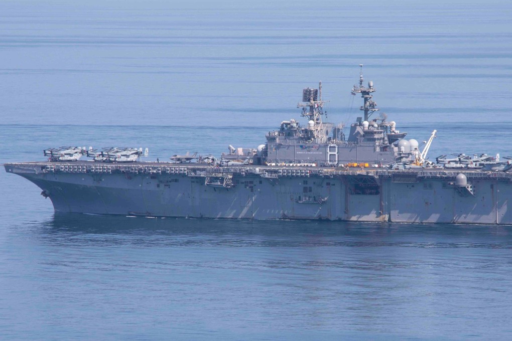The USS Makin Island entered the South China Sea late on Wednesday. Photo: Twitter