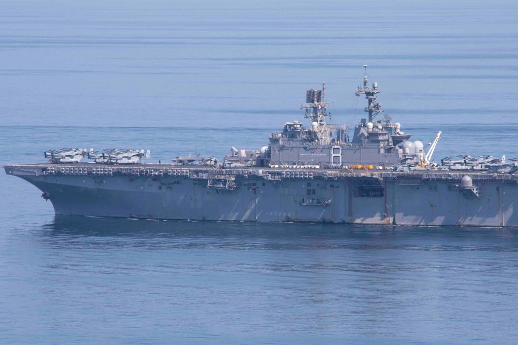 The USS Makin Island entered the South China Sea late on Wednesday. Photo: Twitter