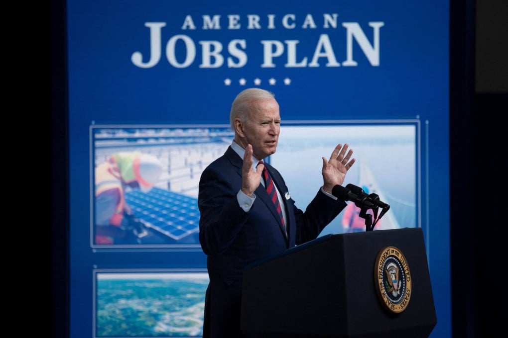 US President Joe Biden speaks about proposed infrastructure investment on Wednesday in Washington. Photo: AFP