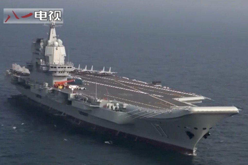 The Shandong aircraft carrier might soon be heading out for its first trials on the high seas. Photo: CCTV