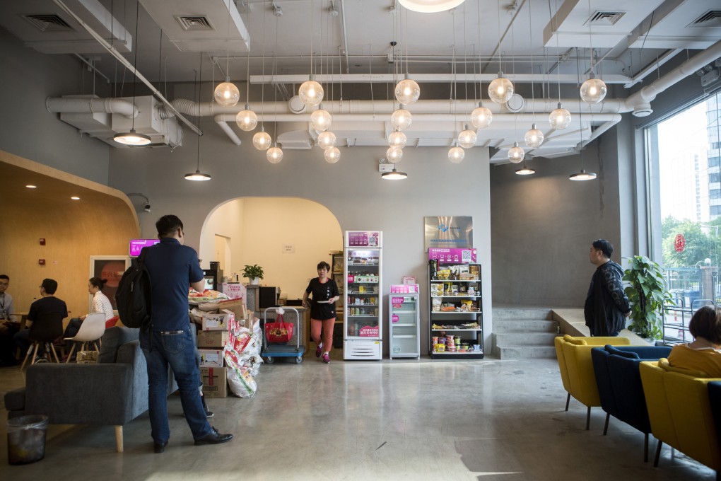Staff and visitors at the MissFresh office in Beijing, China, on May 9, 2018. Photo: Bloomberg