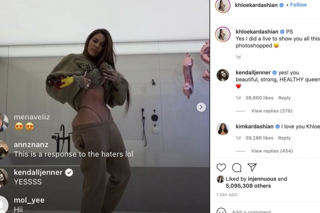 Reality star Khloé Kardashian says judgment over her body is “almost unbearable”, highlighting the pressure that social media puts on people to conform. Photo: Instagram/@khloekardashian