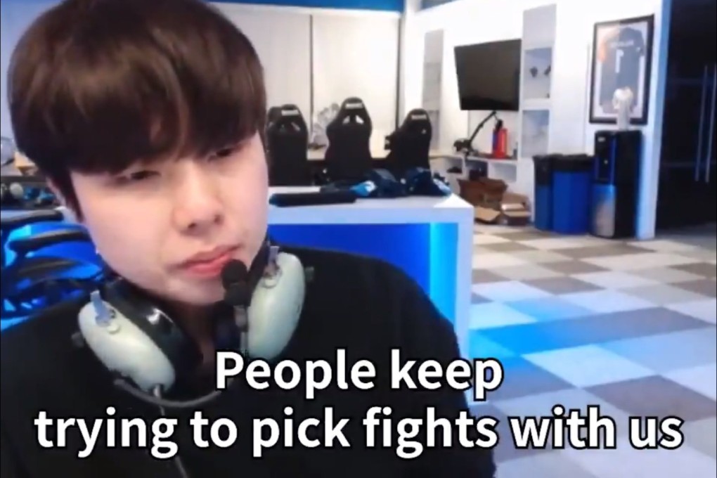 Lee Eui-seok, who plays Overwatch for Dallas Fuel under the name Fearless, talks about racism he faces in the US during a Q&A on Twitch. Photo: Jade Kim via Twitter