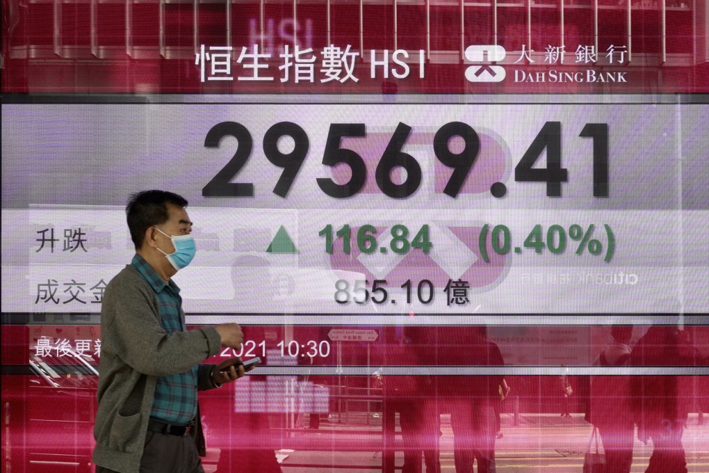 A man walks past an electronic board showing the Hong Kong stock index on March 2. A functioning capital market should offer access to a diverse range of issuers. Photo: AP