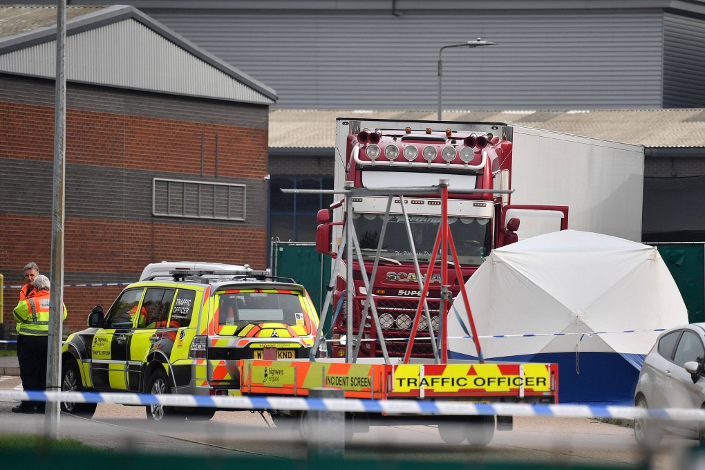 The bodies of 39 Vietnamese migrants were discovered in the back of a truck in Essex in 2019. File photo: AFP