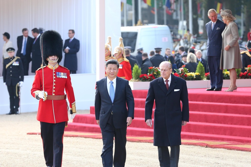 Prince Philip welcomed Xi Jinping to Buckingham Palace in 2015. Photo: XInhua