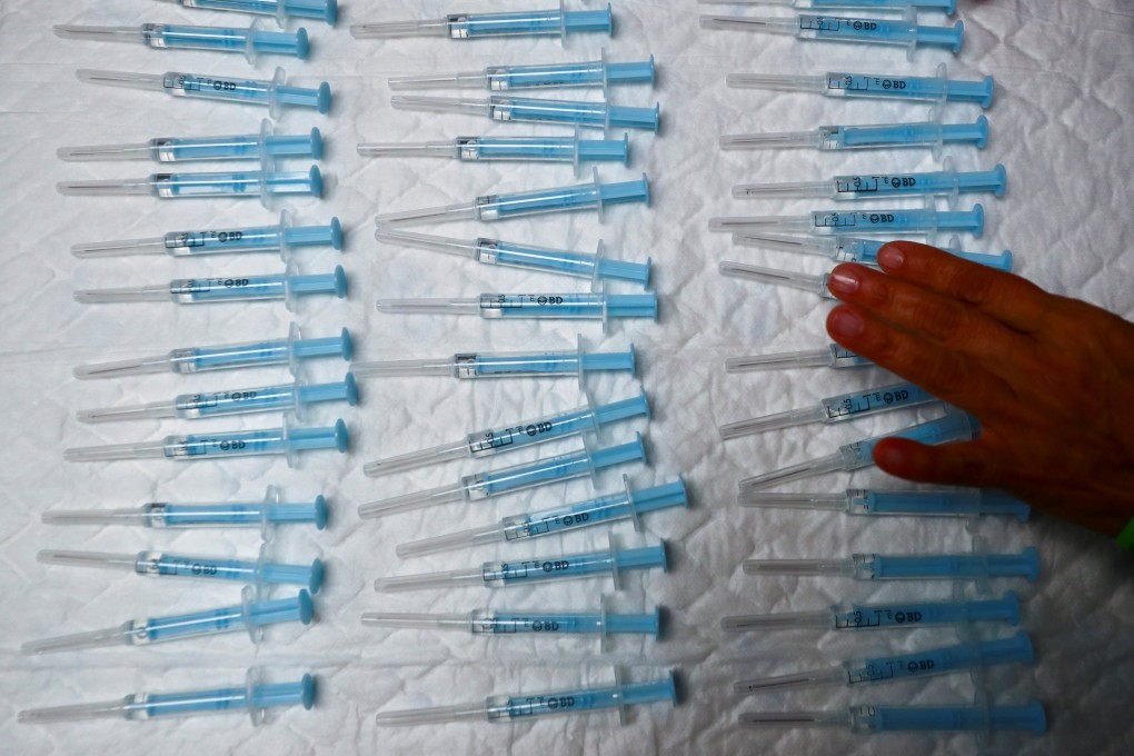 Syringes are prepared to administer the AstraZeneca vaccine in Madrid. Photo: Reuters