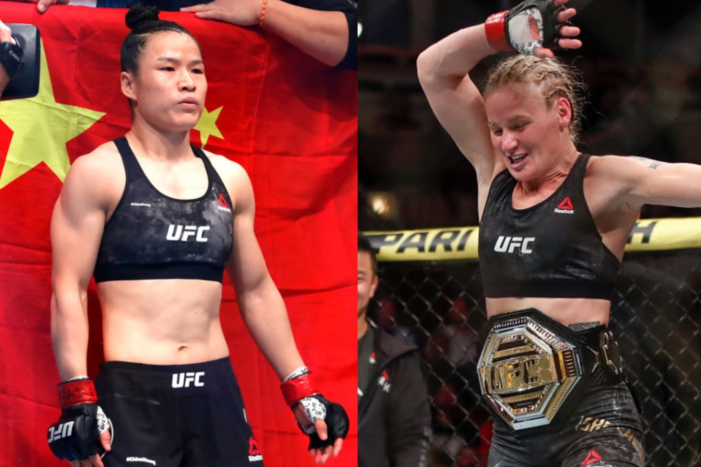 Zhang Weili (left)has her eyes on a super fight with Valentina Shevchenko. Photo: AP