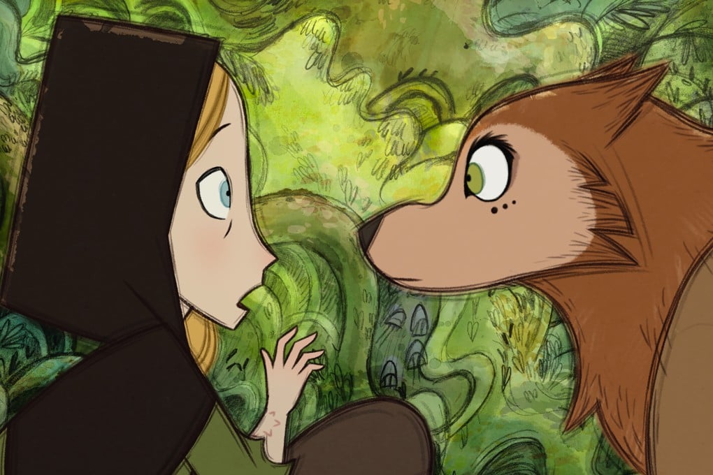Robyn Goodfellowe, voiced by Honor Kneafsey (left), and Mebh Óg Mactíre, voiced by Eva Whittaker, in Wolfwalkers. Made by Irish animation studio Cartoon Saloon, it has been nominated for an Academy Award this year for best animated film. Photo: AP