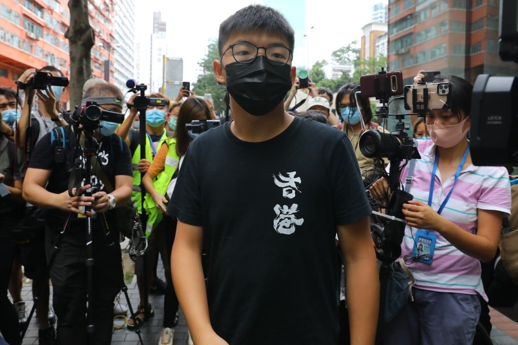 Activist Joshua Wong in Hong Kong’s Yau Ma Tei neighbourhood in September 2020. Photo: Dickson Lee
