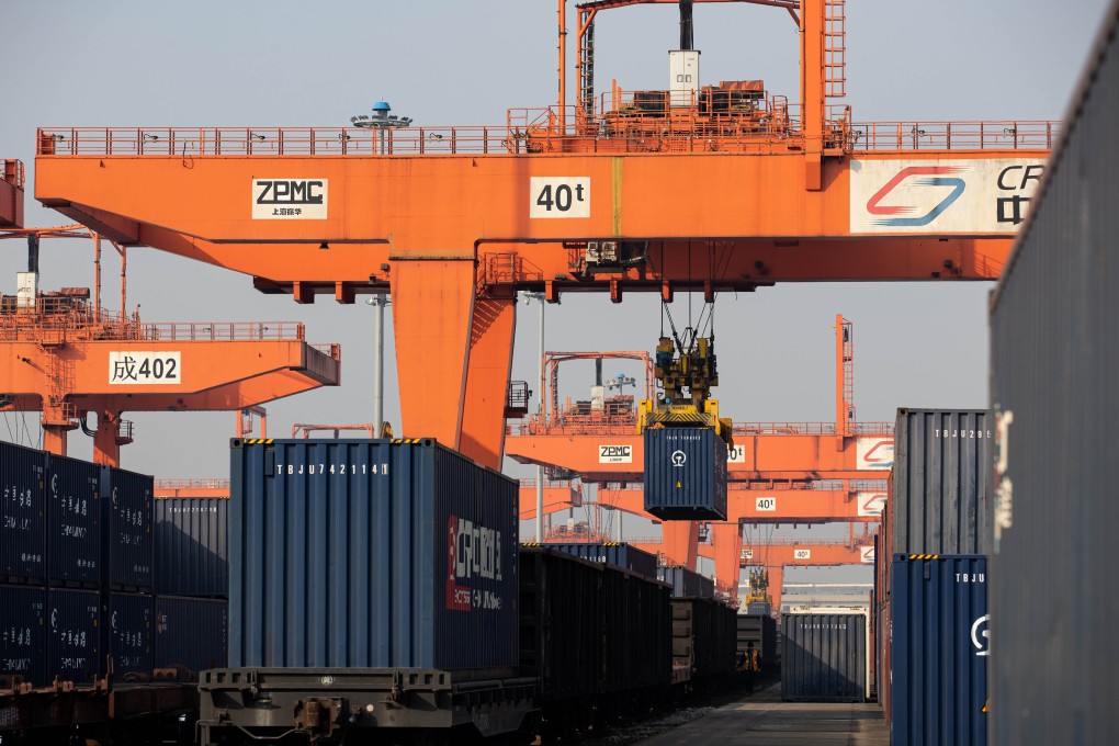 China’s exports grew by 30.6 per cent in March compared to a year earlier, skewed upward by low base from 2020, while imports grew by 38.1  per cent last month from a year earlier. Photo: Xinhua