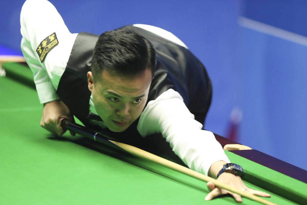 Marco Fu Ka-chun in action at the 2018 World Snooker Championship. Photo: Xinhua