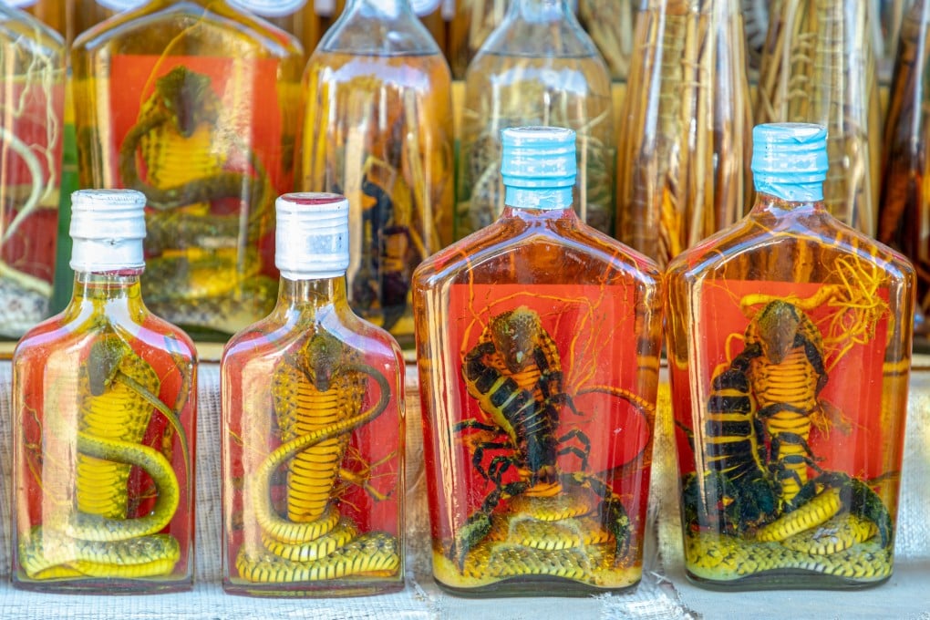 Alcoholic drinks in Laos might come with a snake or two in them. Many drinks in Asia are rice-based liquors guaranteed to blow your taste buds to the moon and back, and sometimes their ingredients are more shocking than their flavour. Photo: Shutterstock