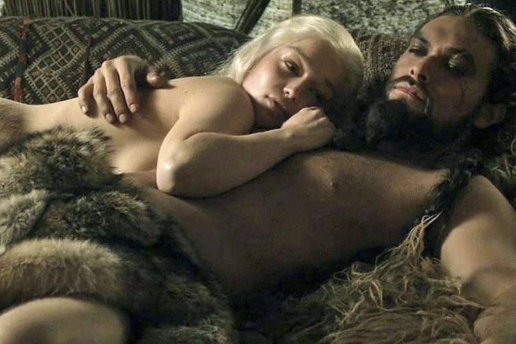 A still from Game Of Thrones with Daenerys (Emilia Clarke) and Khal Drogo (Jason Momoa). Photo: HBO
