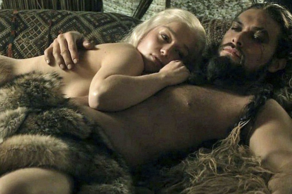 A still from Game Of Thrones with Daenerys (Emilia Clarke) and Khal Drogo (Jason Momoa). Photo: HBO