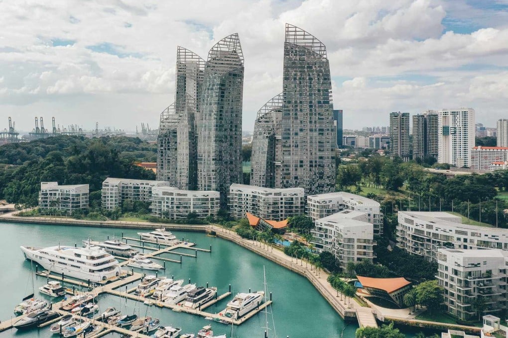 Modern and luxury homes at Singapore’s Keppel Bay Yacht Marina area. Photo: Getty Images