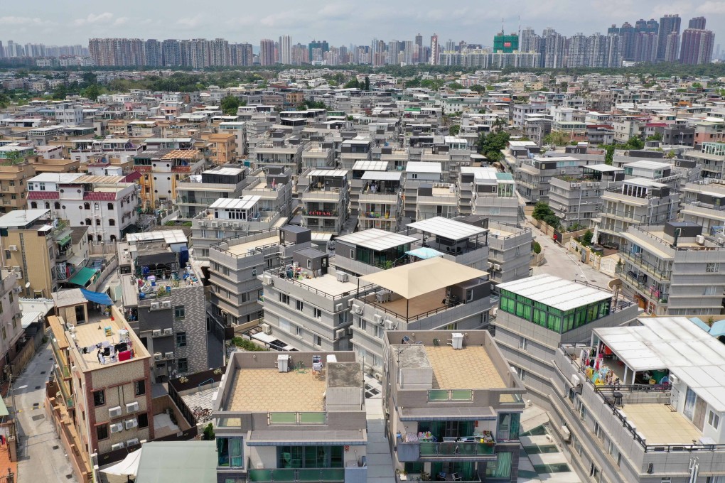 Indigenous village houses in Yuen Long are seen in an aerial photo in April 2019. Photo: Winson Wong