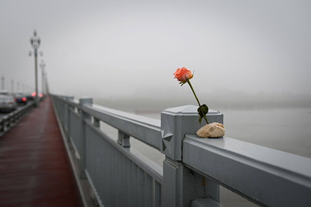 Chen Si is believed to have averted hundreds of potential suicides by talking to people on the bridge in Nanjing. Photo: AFP