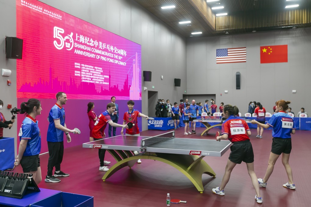 A special event was held in Shanghai on April 10, 2021, to commemorate the 50th anniversary of the Ping-Pong Diplomacy between China and the United States. Photo: Xinhua