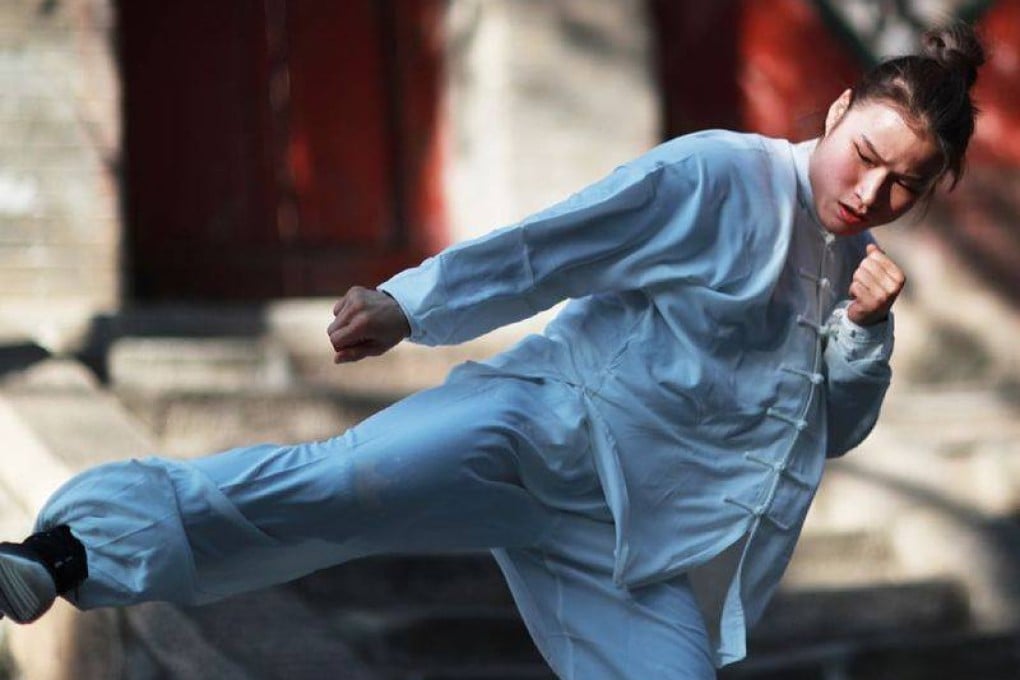 UFC strawweight champion Zhang Weili practising traditional martial arts in China. Photo: Instagram/@zhangweilimma