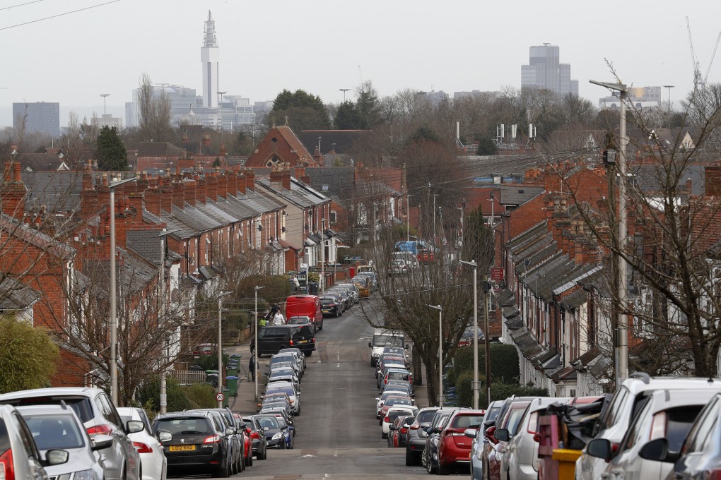 A street of terraced homes in Birmingham on Thursday, January 28, 2021. Photo: Bloomberg