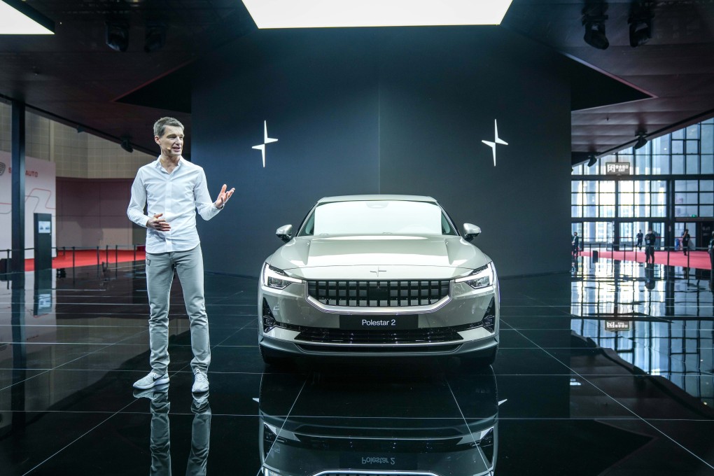Thomas Ingenlath, the CEO of Polestar, at the 2021 Shanghai Auto Show on Monday. Photo: Handout