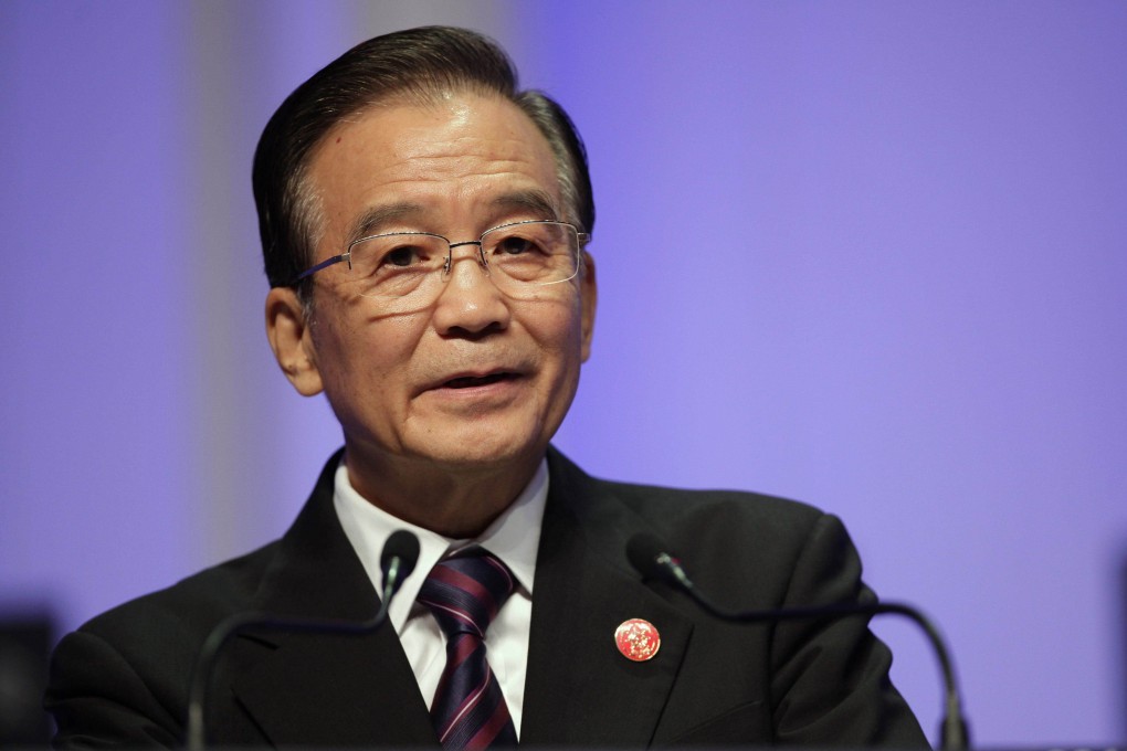 Wen Jiabao said his mother had punished him for picking up a one cent coin. Photo: Reuters