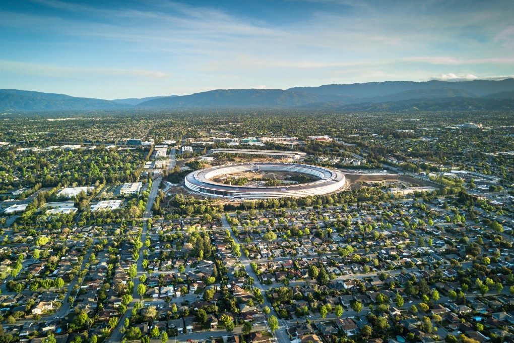 An aerial photo of Apple’s building in Silicon Valley. File photo