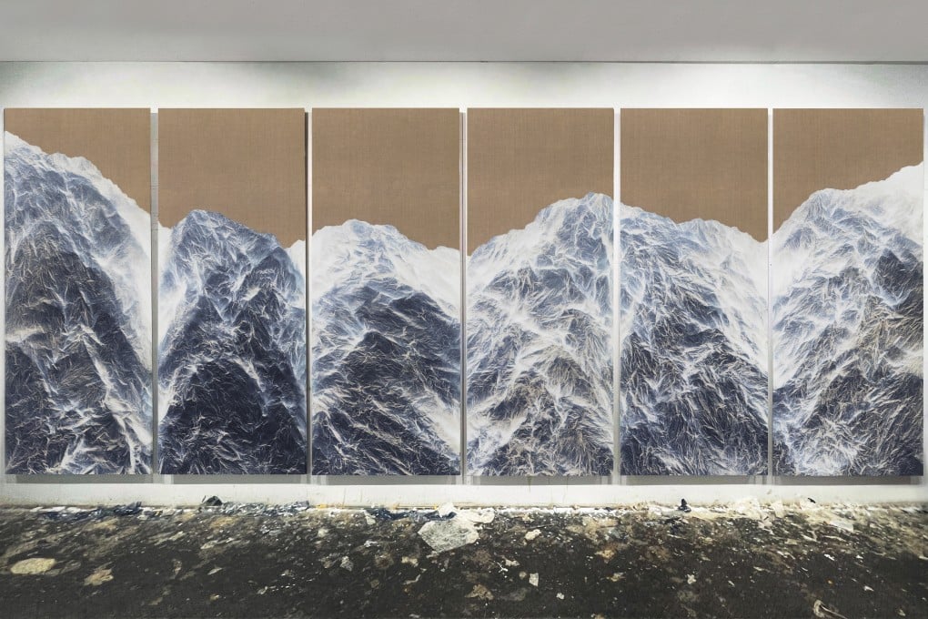 An artwork from Wu Ci-Tsung’s “Exposé” exhibition, titled Cyano Collage 094. Photo: Galerie du Monde / Wu Chi-Tsung