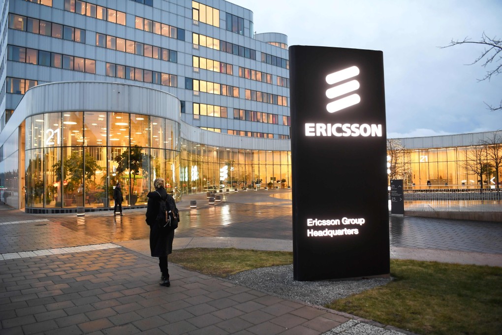 A woman walks past the Ericsson headquarters in Stockholm, Sweden, on January 24, 2020. Photo: AFP