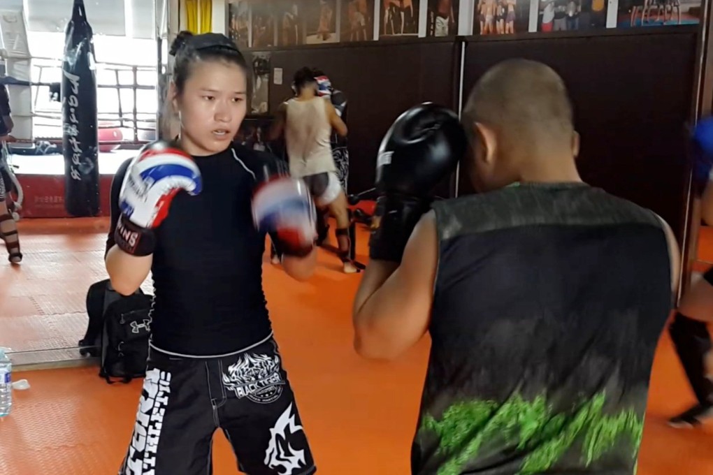 An undated picture of Zhang Weili from her early days training at the Black Tiger MMA Fight Club in Beijing. Photo: Vincent Soberano