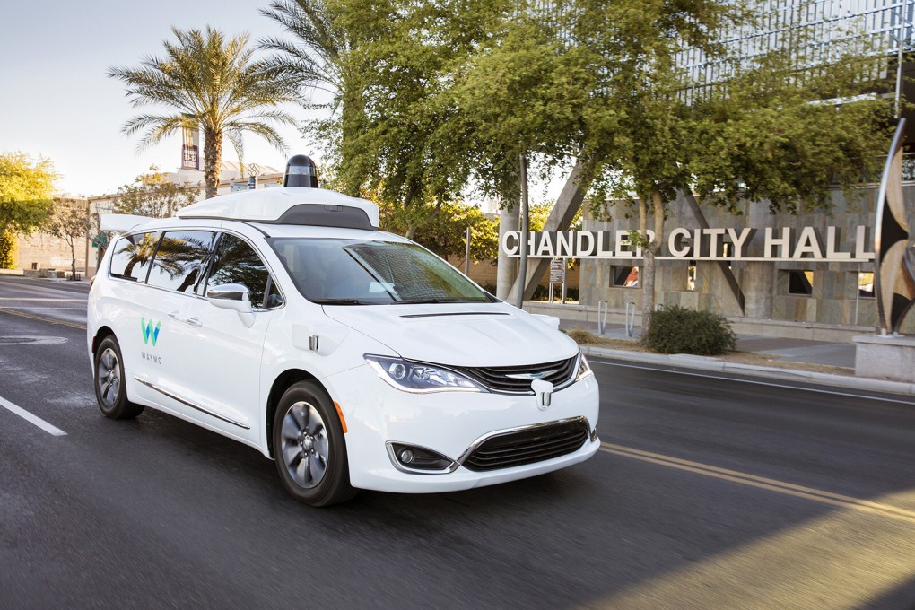 A Waymo Chrysler Pacifica minivan in Chandler, Arizona, where the Google spinoff company is testing its autonomous vehicles. Photo: Handout