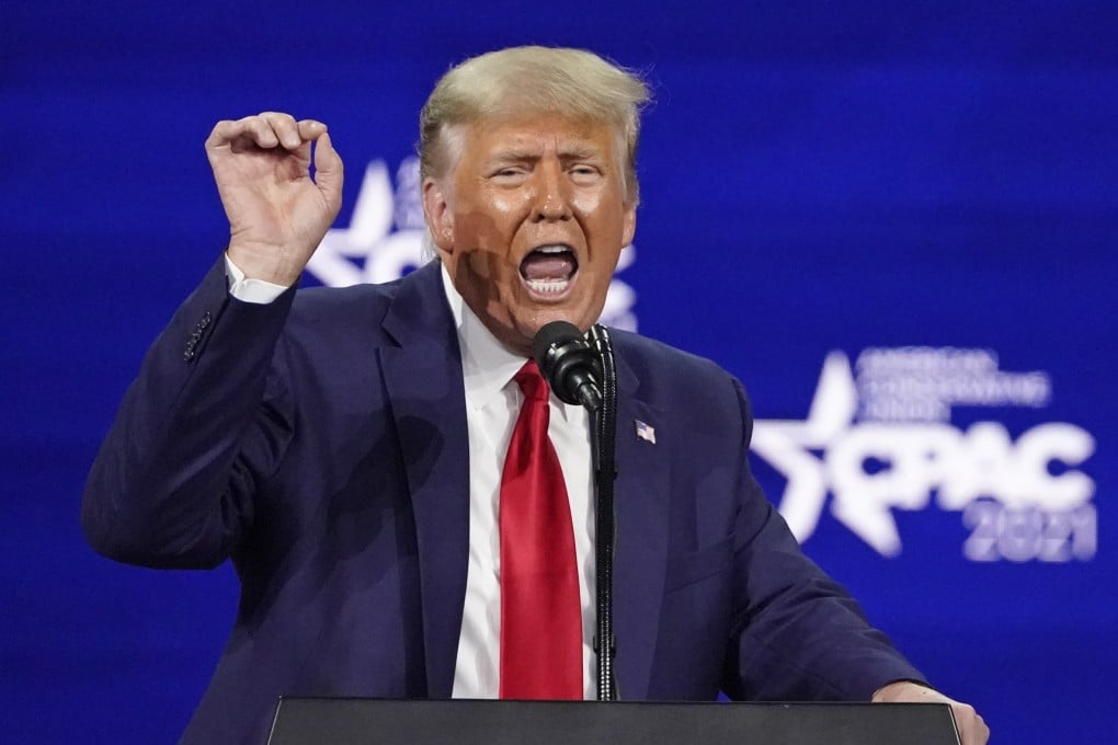 Former US president Donald Trump speaks at the Conservative Political Action Conference in Orlando, Florida, in February. Photo: AP