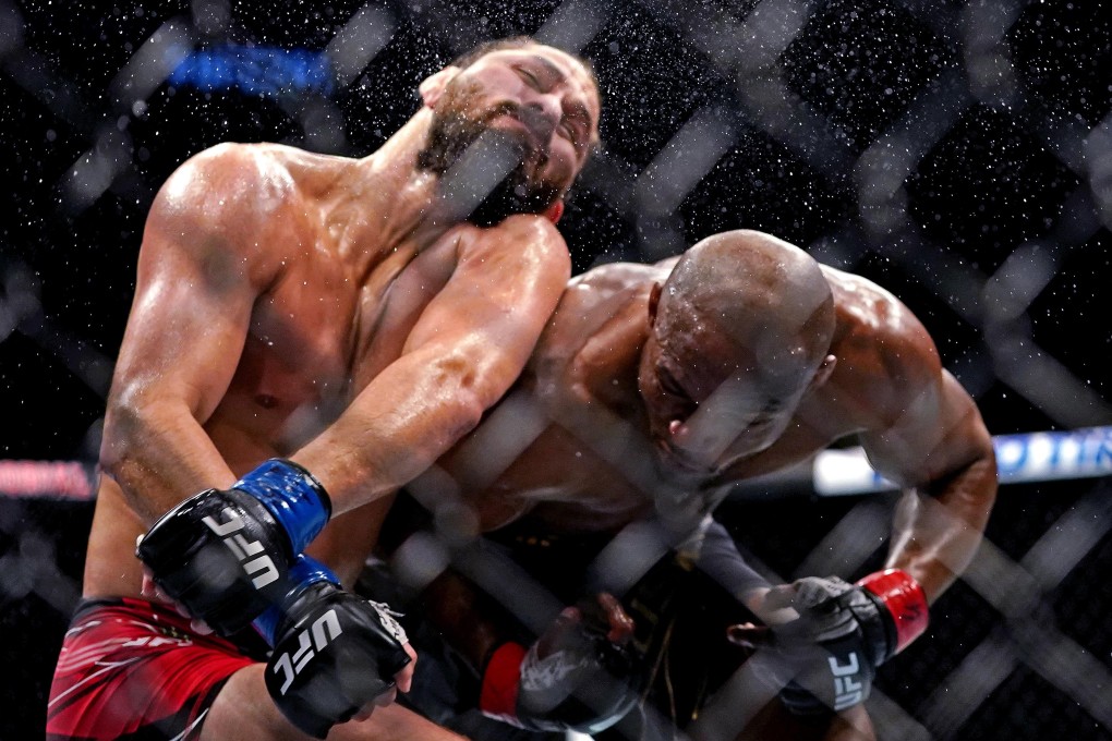 Kamaru Usman knocks out Jorge Masvidal at UFC 261. Photo: Jasen Vinlove-USA TODAY Sports