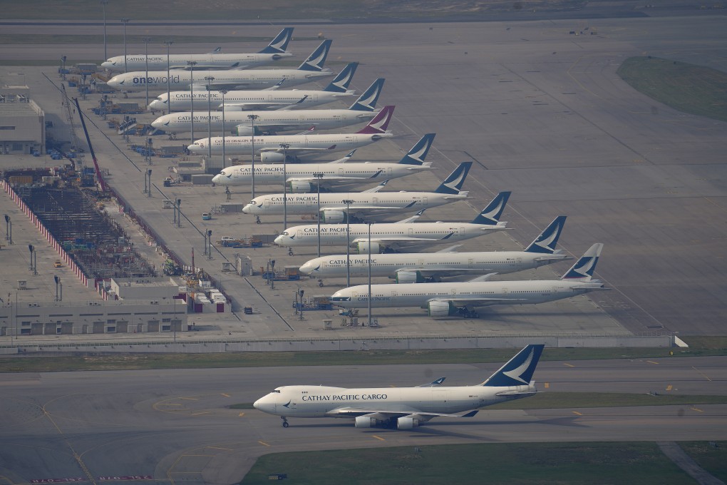 Cathay Pacific aircraft at Hong Kong International Airport. Photo: Sam Tsang