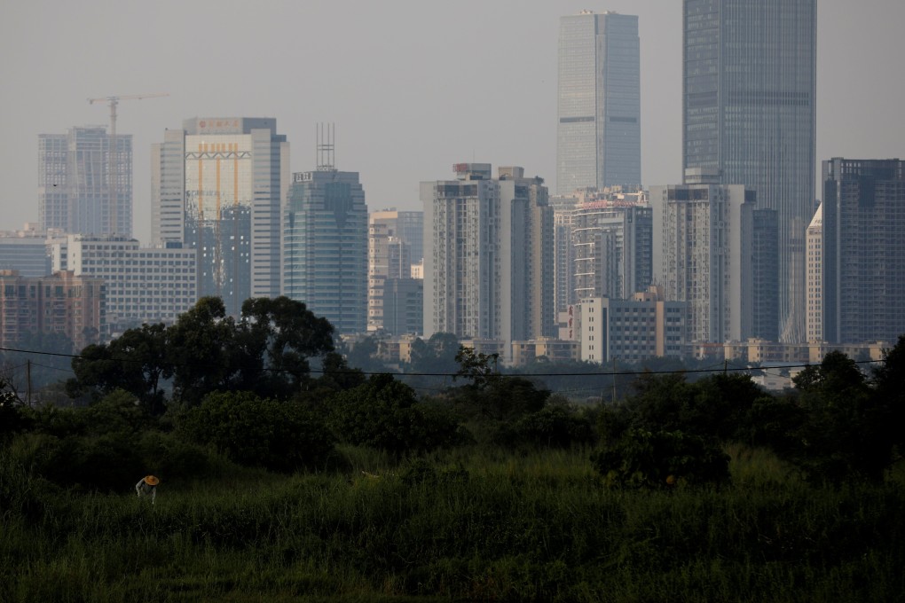 The high rises of Shenzhen as seen from a farm in Hong Kong. Shenzhen plans to add 363.3 hectares for residential purposes this year. Photo: Reuters