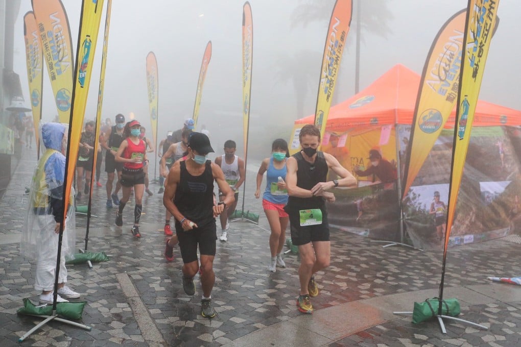 Social distancing and masks at the start of second trail event since Covid-19 began. Photos: Action Asia Events