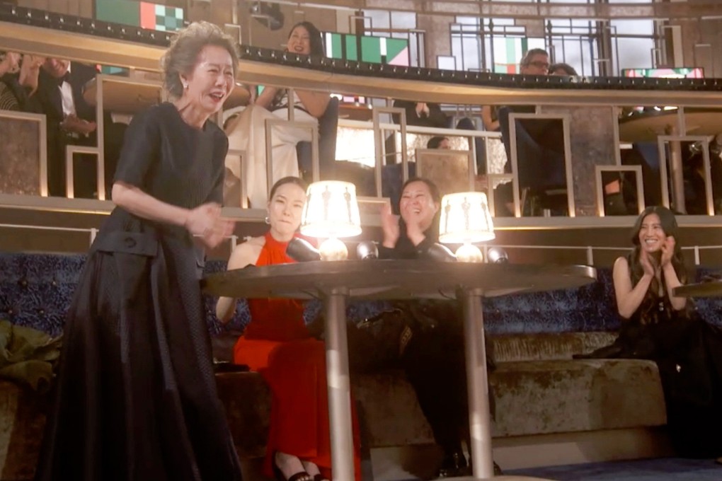 Youn Yuh-jung wins the Oscar for Best Supporting Actress for her role in “Minari”, on April 25 in Los Angeles. Photo: TNS