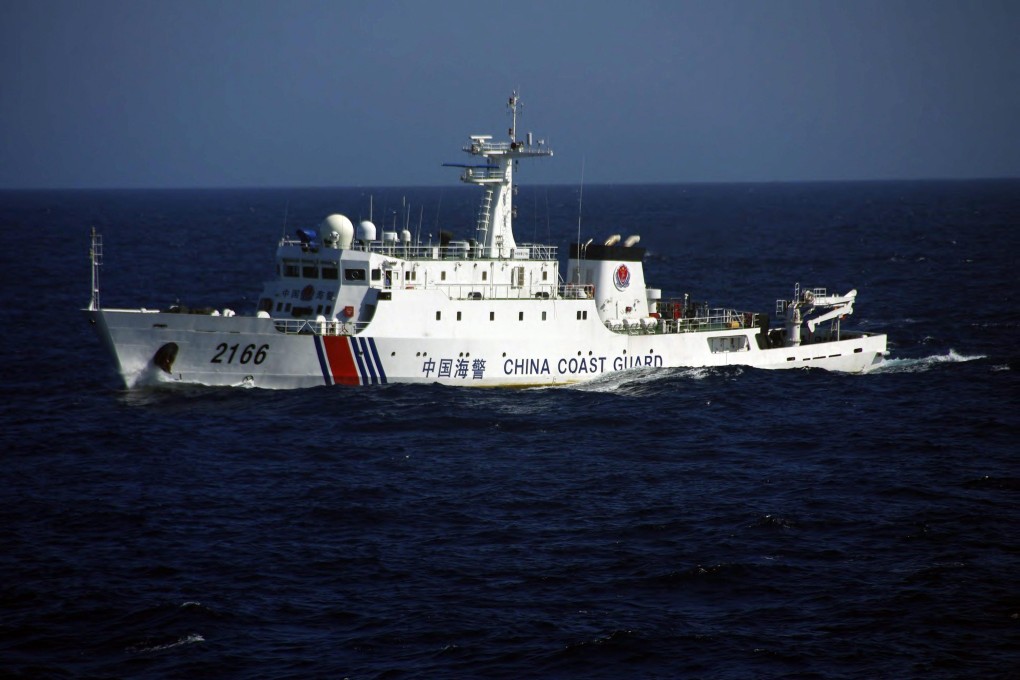 A China Coast Guard vessel is seen near the Diaoyu Islands, known as Senkaku Islands in Japan. Tokyo has released a report expressed concerns about Beijing’s military expansion. Photo: EPA