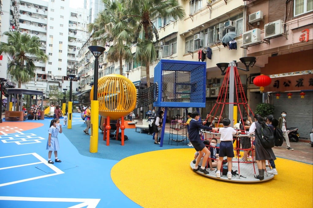 Yi Pei Square Playground in Tseun Wan, Hong Kong, was transformed by Design Trust Futures Studio. Photo: Design Trust Futures Studio