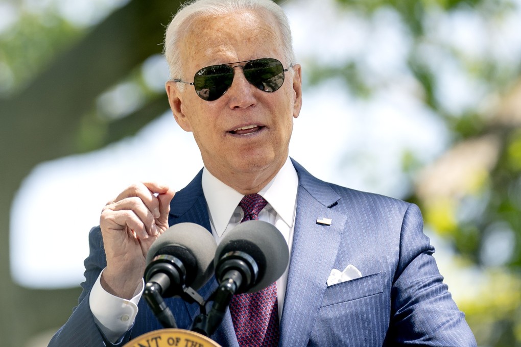 US President Joe Biden speaks at the White House in Washington on Tuesday. Photo: EPA-EFE