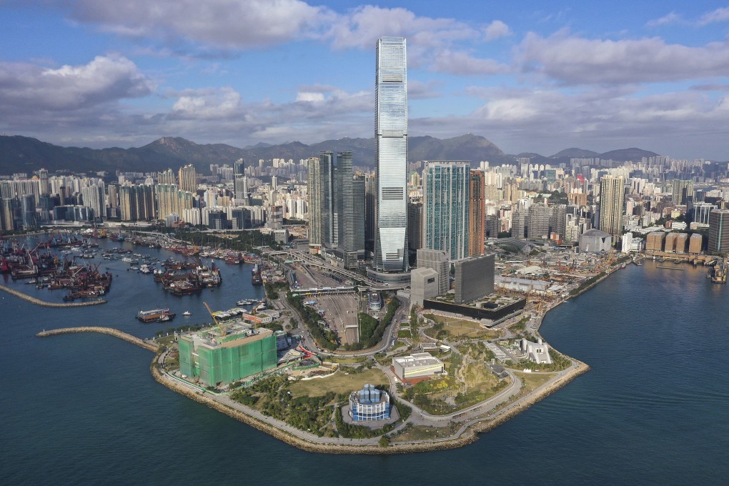 Aerial view of the West Kowloon Cultural District.  Photo: Sam Tsang