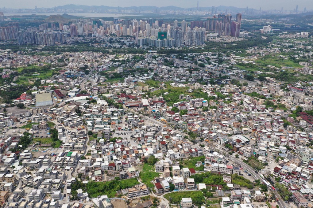 An aerial view of indigenous village houses in Yuen Long. Photo: Winson Wong