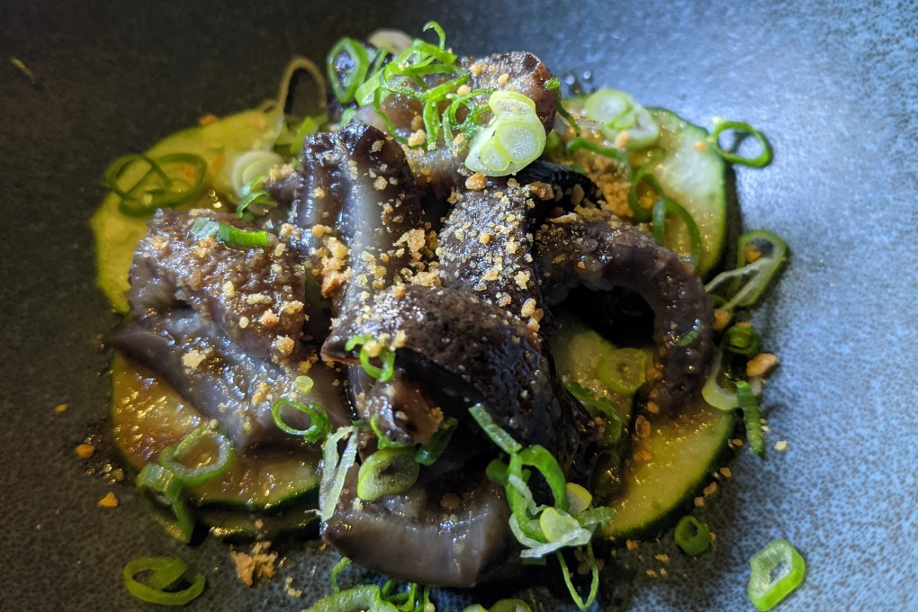 Marinated sea cucumber in black vinegar at PIIN. Photo: SCMP
