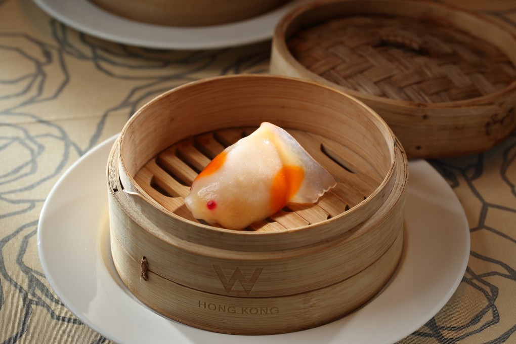 Steamed dumpling with crab meat, prawn, pork and pumpkin at Sing Yin. Photo: Alex Chan