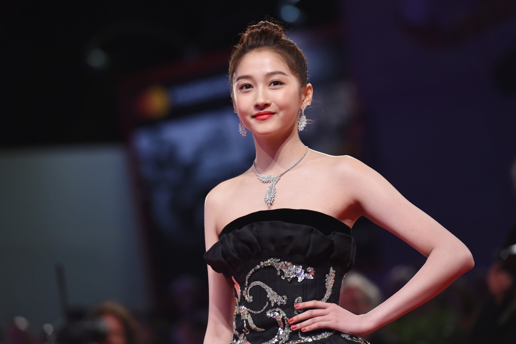 Guan Xiaotong walks the red carpet ahead of the Ying (Shadow) and 2018 Jaeger-LeCoultre Glory to the Filmmaker Award to Zhang Yimou during the 75th Venice Film Festival in 2018. The actress is among the children of Chinese celebrities who have carved their own show business careers. Photo: Getty Images