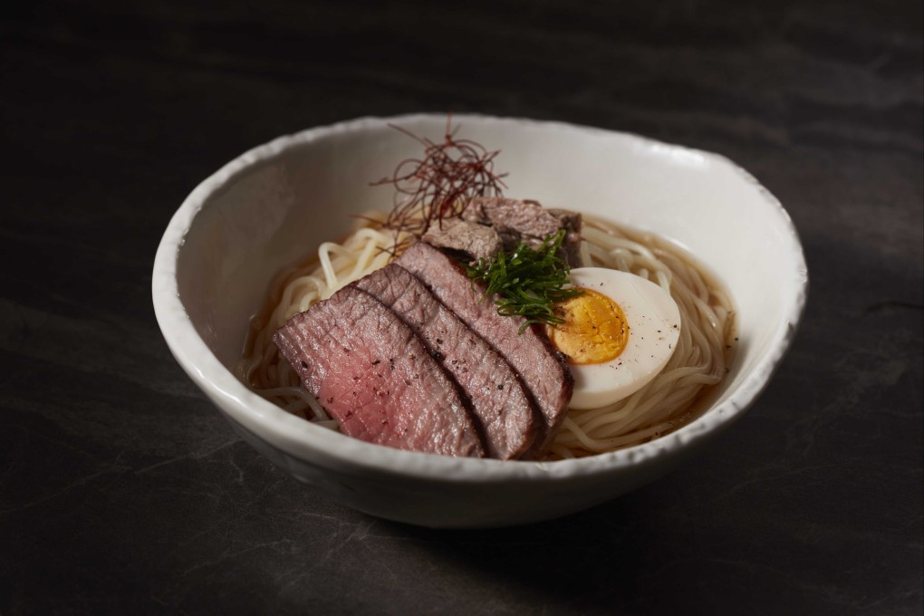 Wagyu cold noodle in soup at Yakiniku Ishidaya. 
 Photo: handout